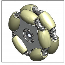 Mecanum Omni Directional  with PU roller-203mm,Aluminum 